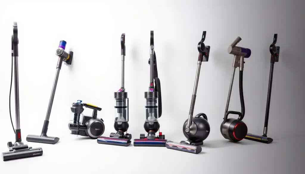 Comparație aspiratoare Dyson 2025 - modele aranjate pentru evaluare