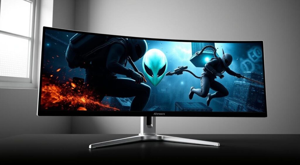 Monitor gaming OLED ultrawide Alienware 34 QD-OLED din top 10 monitoare de gaming 2025 Monitor gaming OLED ultrawide Alienware 34 QD-OLED din top 10 monitoare de gaming 2025