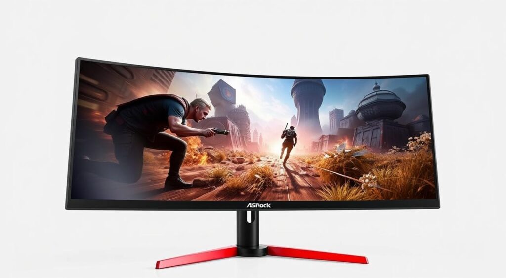 Monitor gaming ultrawide ASRock Phantom PG34WQ15R2B din top 10 monitoare de gaming 2025 Monitor gaming ultrawide ASRock Phantom PG34WQ15R2B din top 10 monitoare de gaming 2025