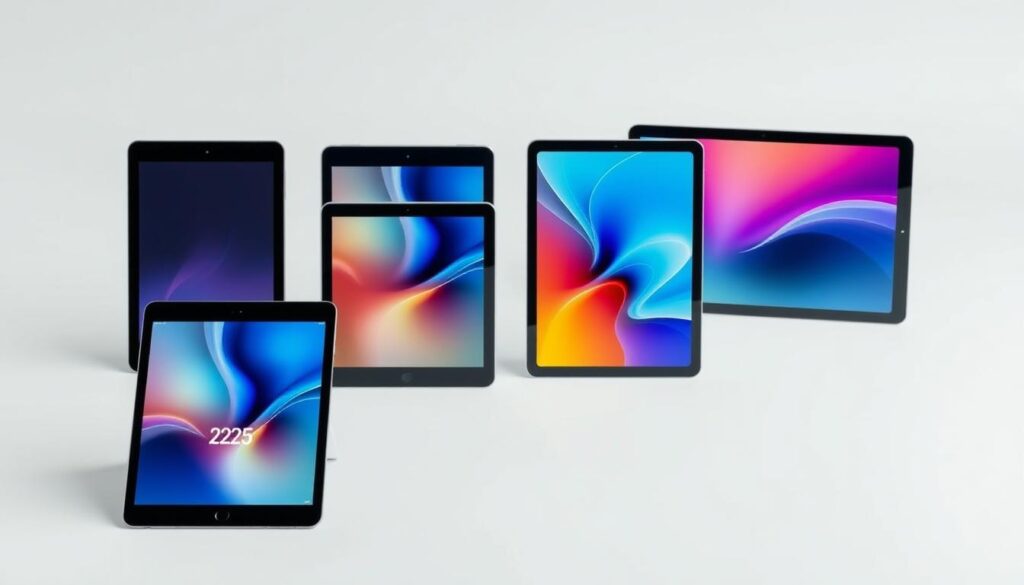 Evoluția tabletelor în 2025 arătând modele moderne cu ecrane avansate