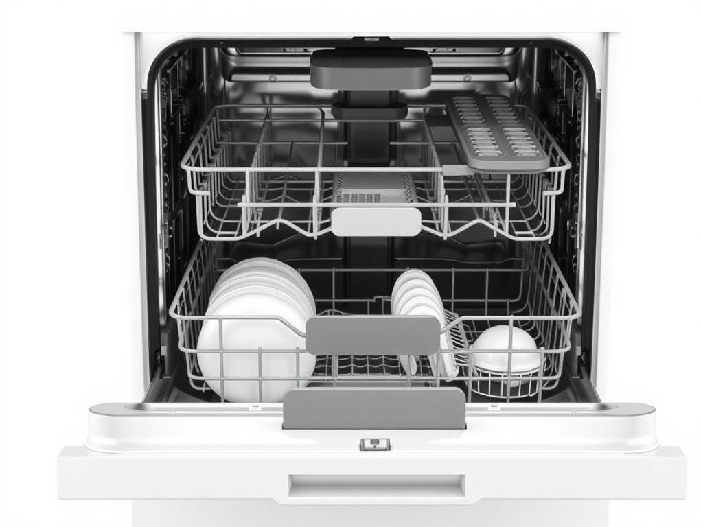 Mașina de spălat vase incorporabilă Electrolux EEM69410W cu interior spațios și sistem de rafturi flexibile