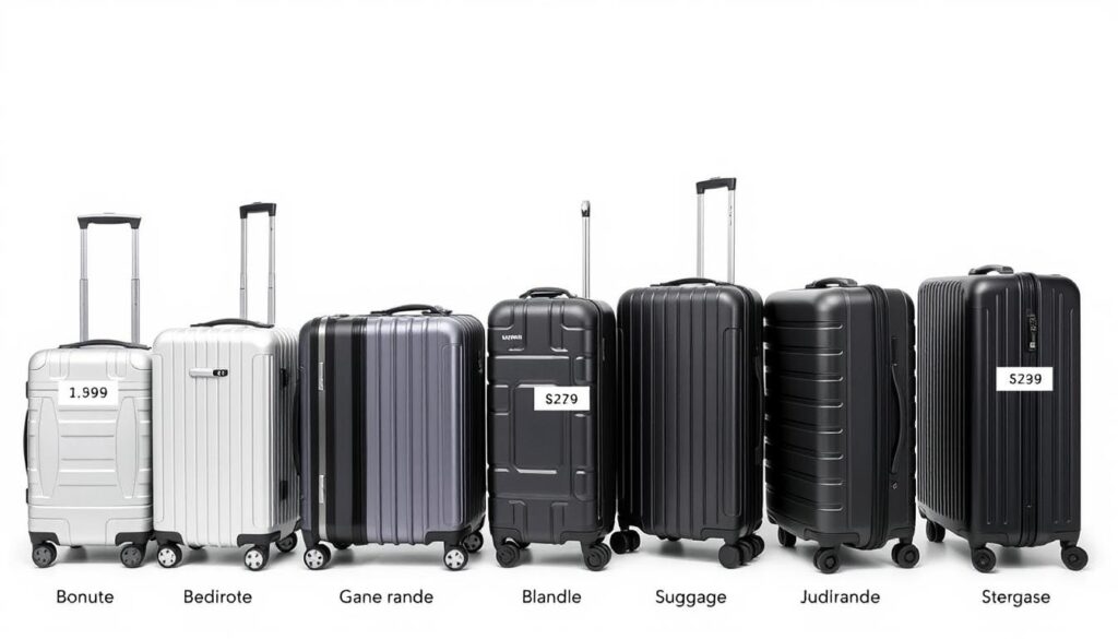 Comparație vizuală între diferite tipuri de bagaje cabin size