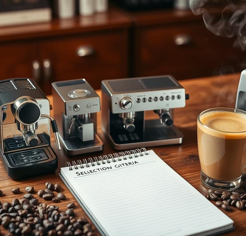 Criterii de selecție pentru expresoare de cafea premium afișate pe o masă elegantă