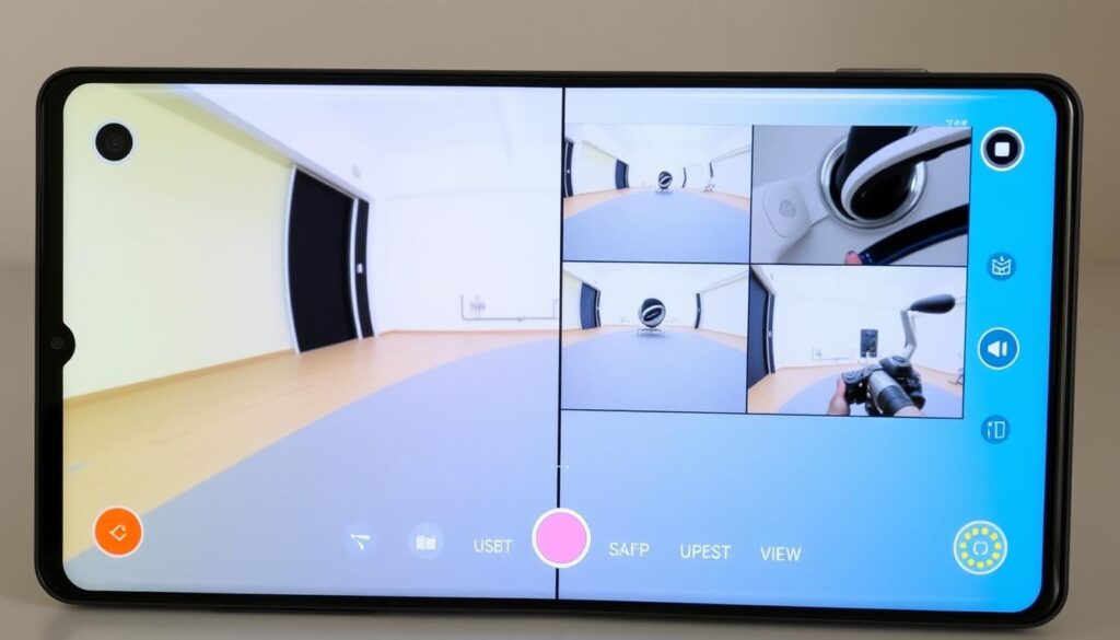 Interfața camerei Galaxy Z Fold7 în modul Director's View