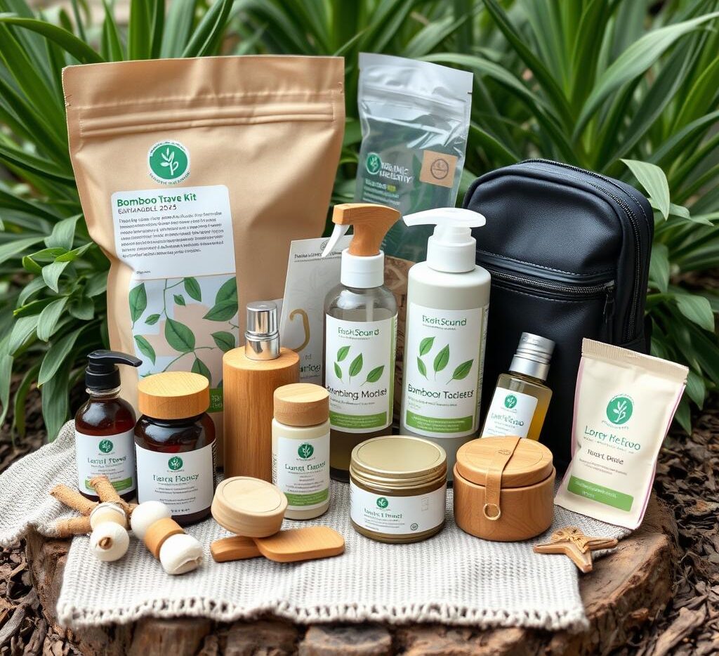 Kit pentru vacanta 2025 cu produse sustenabile și ambalaje biodegradabile