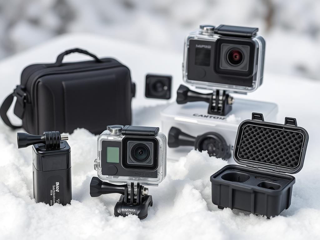 Accesorii specializate pentru camere de acțiune în condiții de iarnă
