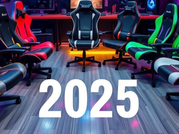 Cele mai bune scaune de gaming 2025 aranjate într-o cameră de gaming modernă