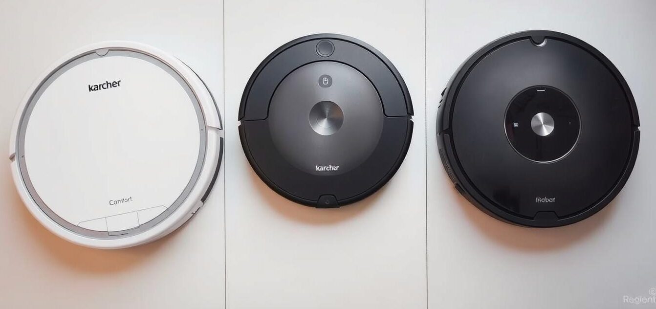 Comparație între Kärcher RCV 5 Comfort și alți roboți aspiratoare premium Comparație între Kärcher RCV 5 Comfort și alți roboți aspiratoare premium