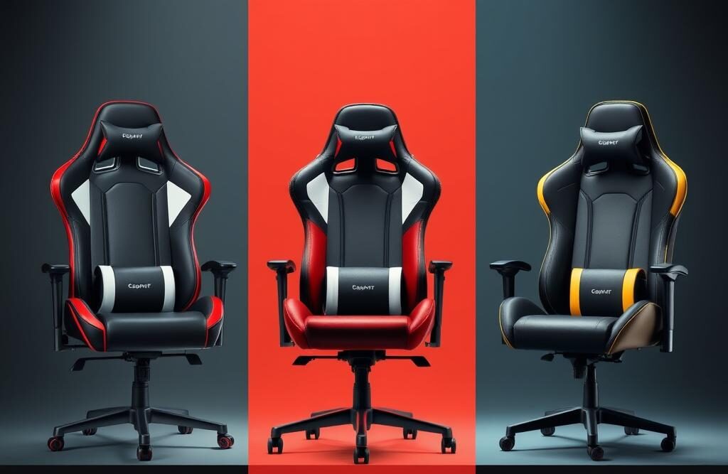 Comparație vizuală între scaune de gaming din diferite categorii de preț