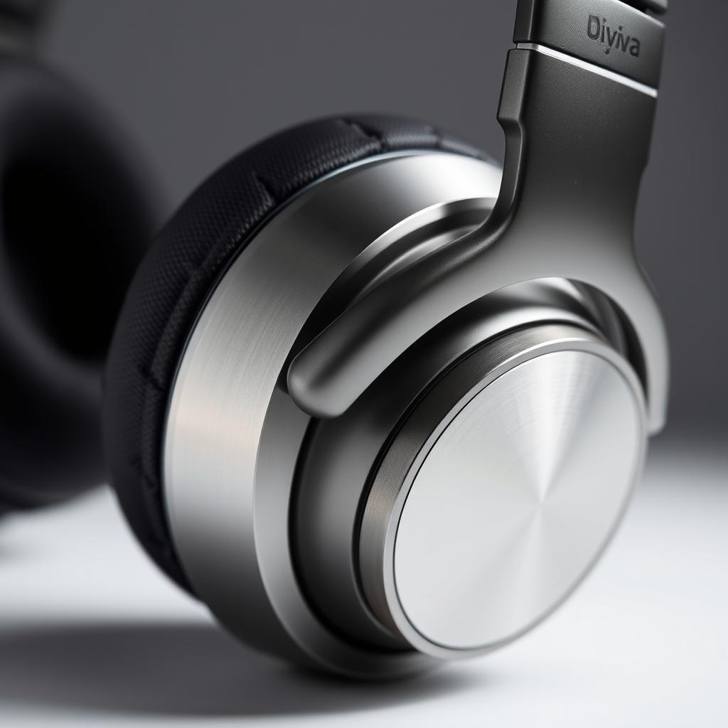 Detalii de design ale căștilor audio Dyson OnTrac