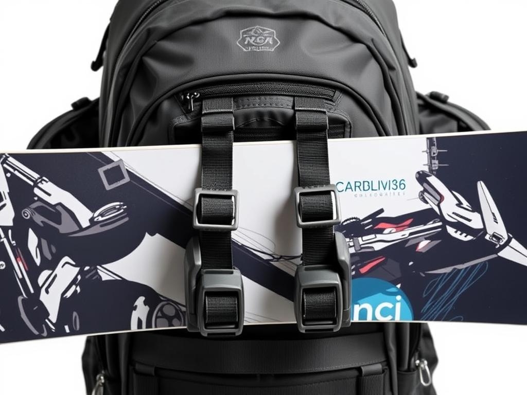 Rucsac special pentru snowboard cu sistem de prindere pentru placă