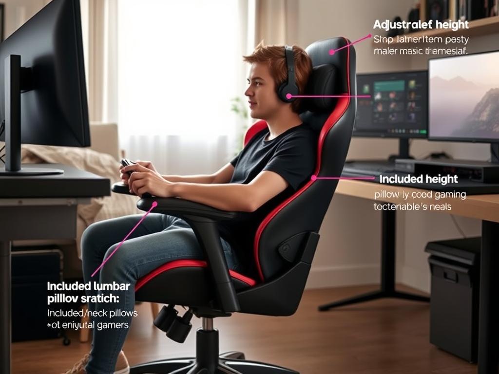 Scaun gaming entry-level cu funcționalități de bază pentru gameri ocazionali