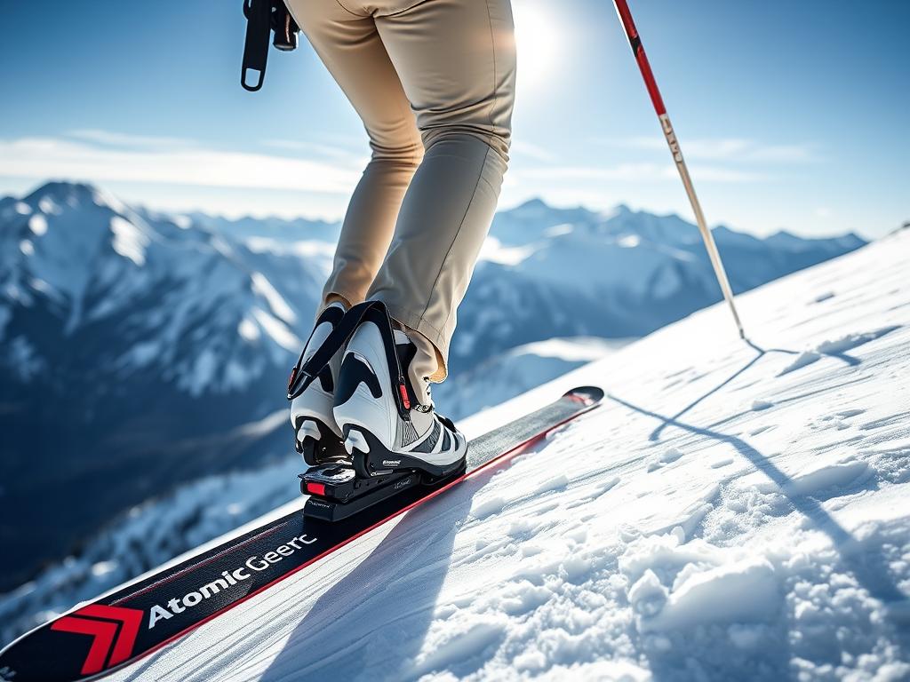 Schiuri Atomic Backland 85 2025 în timpul unei ture montane Schiuri Atomic Backland 85 2025 în timpul unei ture montane