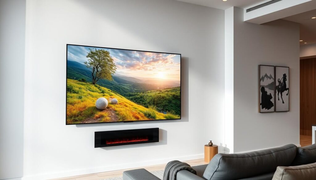 Televizor LG OLED evo G5 2025 afișând o imagine spectaculoasă cu culori vibrante și contrast perfect