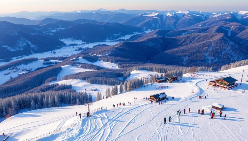 Tendințe locale în accesorii pentru schi și snowboard in România 2025, stațiune montană din Carpați