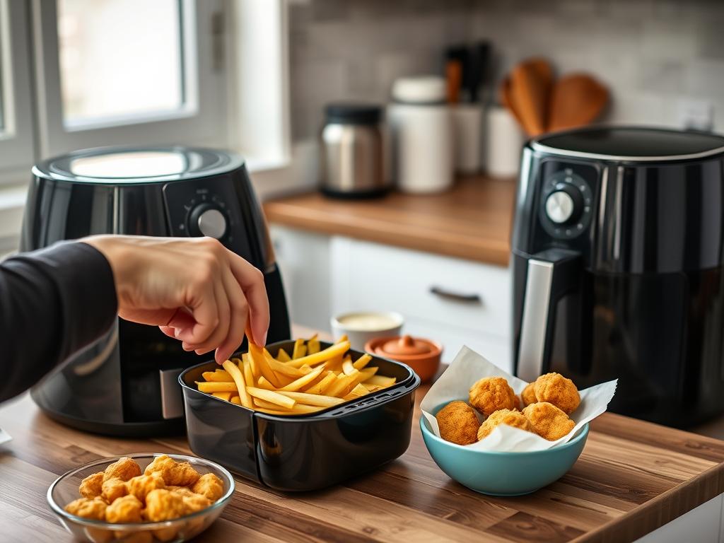 Utilizare ocazională a unui air fryer de buget