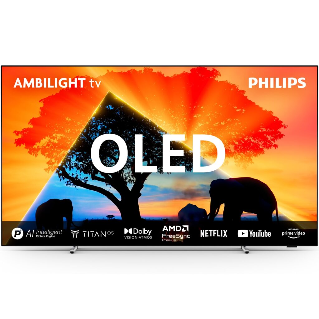 Philips OLED+959 televizor 2025 top 5 România cu Ambilight