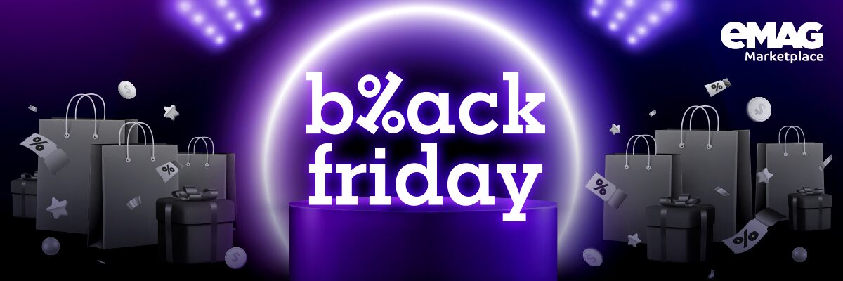 Logos ale magazinelor participante la Black Friday Romania Noiembrie 2025 Black Friday Romania Noiembrie 2025