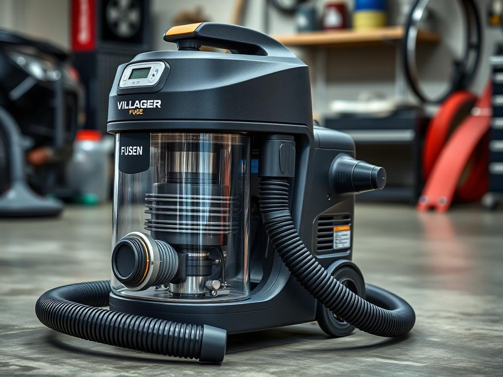 Aspirator auto VILLAGER FUSE VVC 6020 pentru uz profesional, unul dintre cele mai bune aspiratoare auto în România în 2025