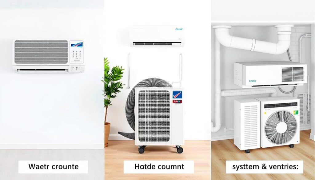 Comparație între sistemele de aer condiționat split, portabile și centrale pentru cel mai bun aer condiționat pentru apartament