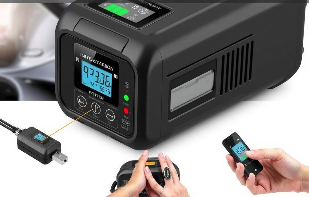 Compresor auto Foton CA-797 cu acumulator Li-Ion și afișaj digital Compresor auto Foton CA-797 cu acumulator Li-Ion și afișaj digital