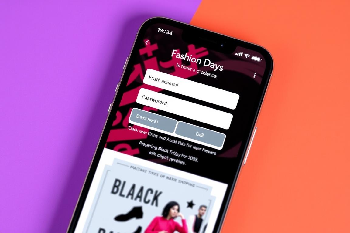 Crearea unui cont pe Fashion Days pentru Black Friday noiembrie 2025 Crearea unui cont pe Fashion Days pentru Black Friday noiembrie 2025