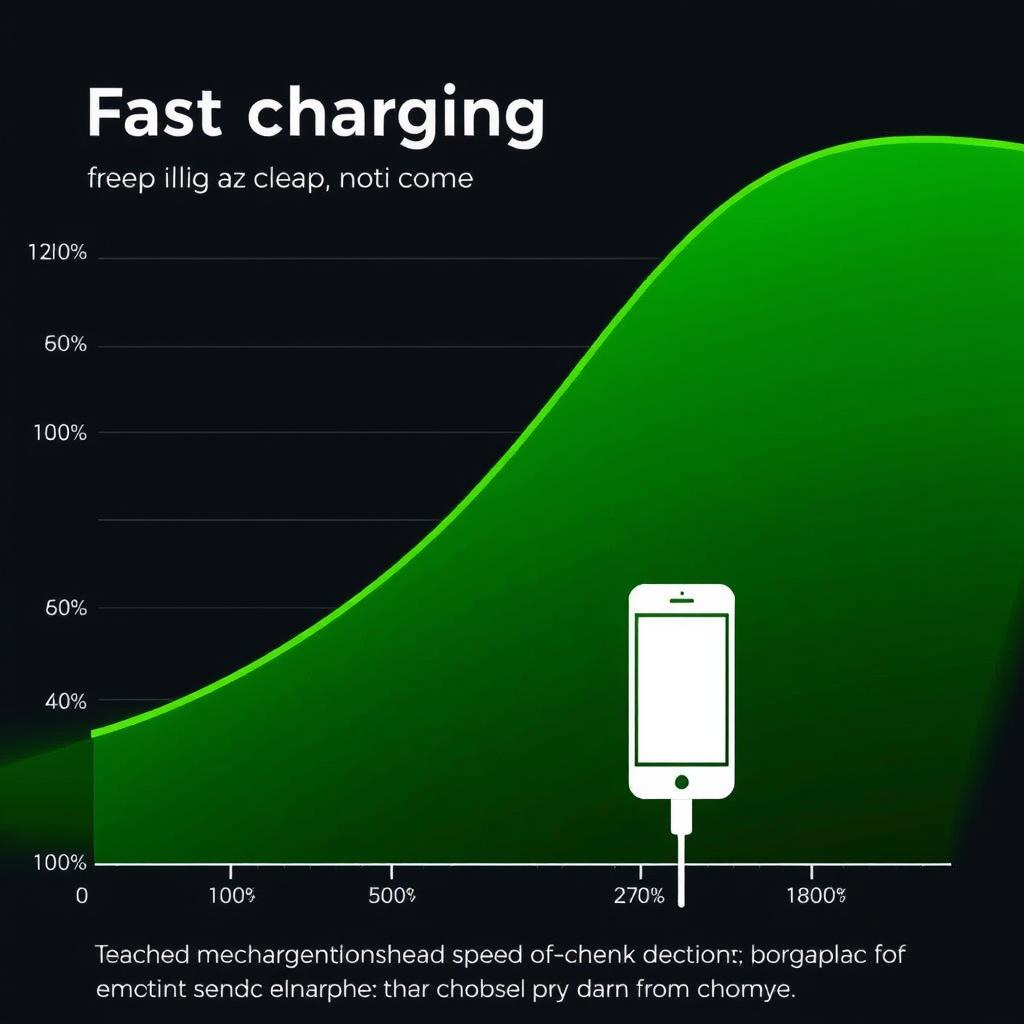 Grafic arătând viteza mare de încărcare în prima fază (0-80%) Grafic arătând viteza mare de încărcare în prima fază (0-80%)