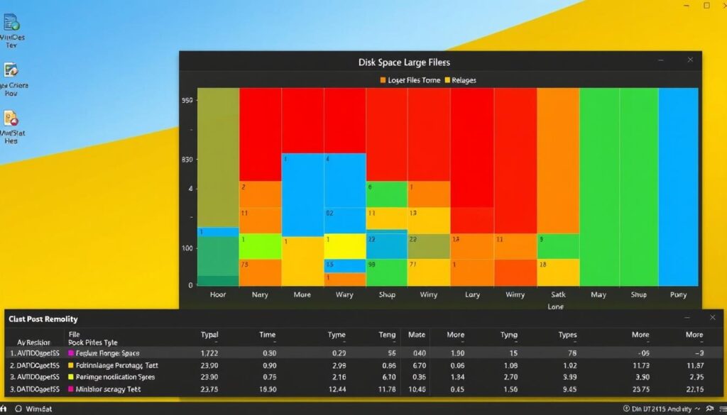 Interfața WinDirStat arătând utilizarea spațiului de stocare pentru optimizare PC