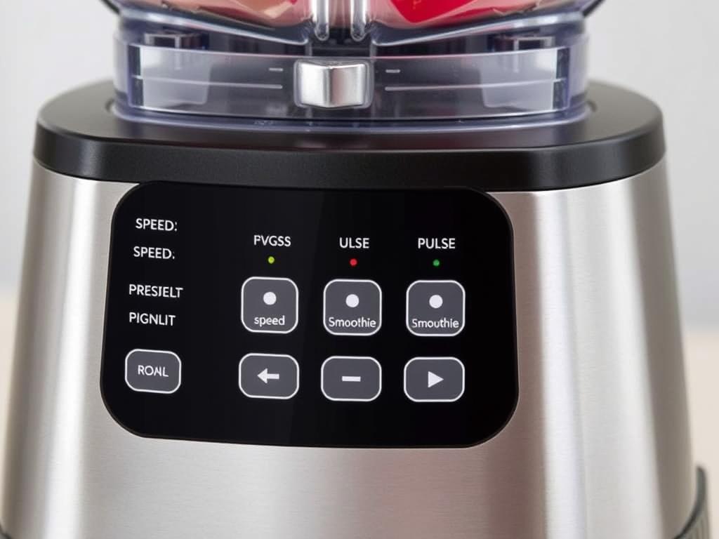 Panou de control al unui blender modern pentru smoothie-uri