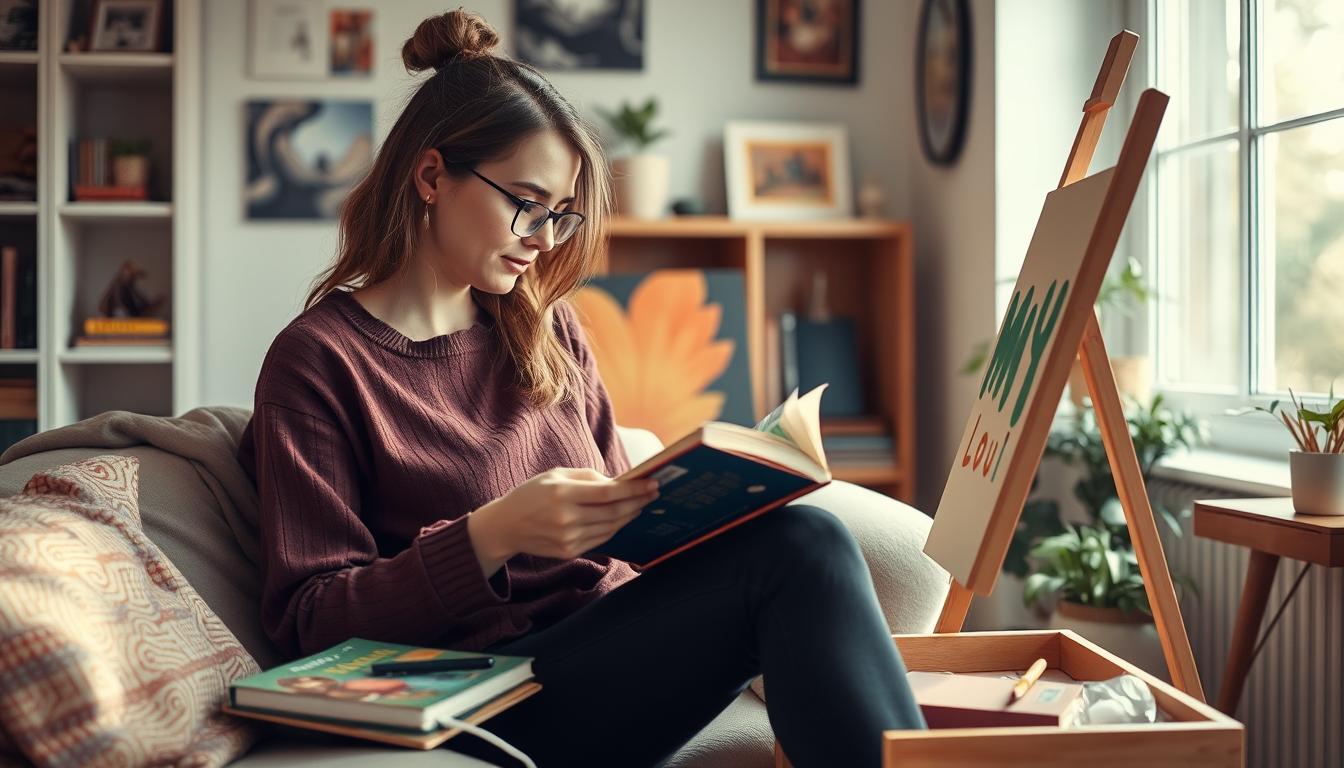 Persoană care practică un hobby offline ca alternativă la utilizarea telefonului