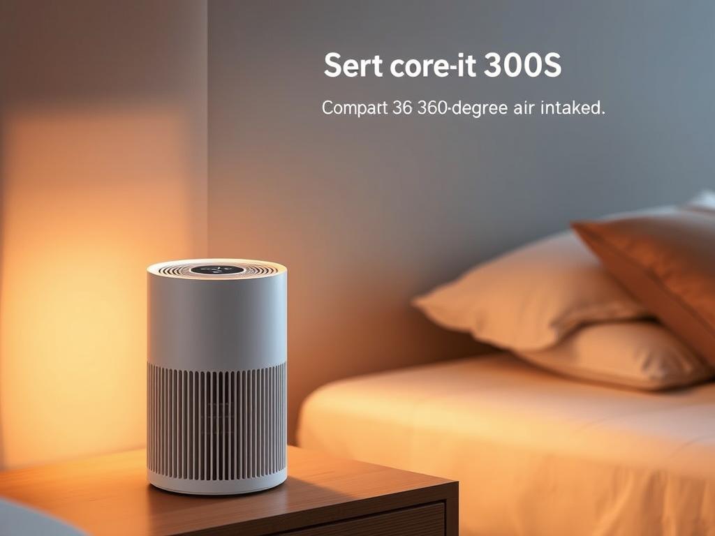 Purificator de aer Levoit Core 300S cu design compact și admisie de aer la 360 de grade Purificator de aer Levoit Core 300S cu design compact și admisie de aer la 360 de grade