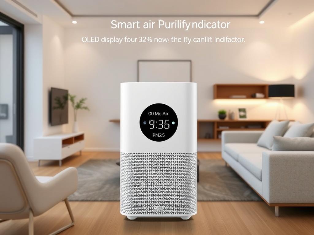 Purificator de aer Xiaomi Smart Air Purifier 4 Pro cu display OLED și indicator de calitate a aerului Purificator de aer Xiaomi Smart Air Purifier 4 Pro cu display OLED și indicator de calitate a aerului