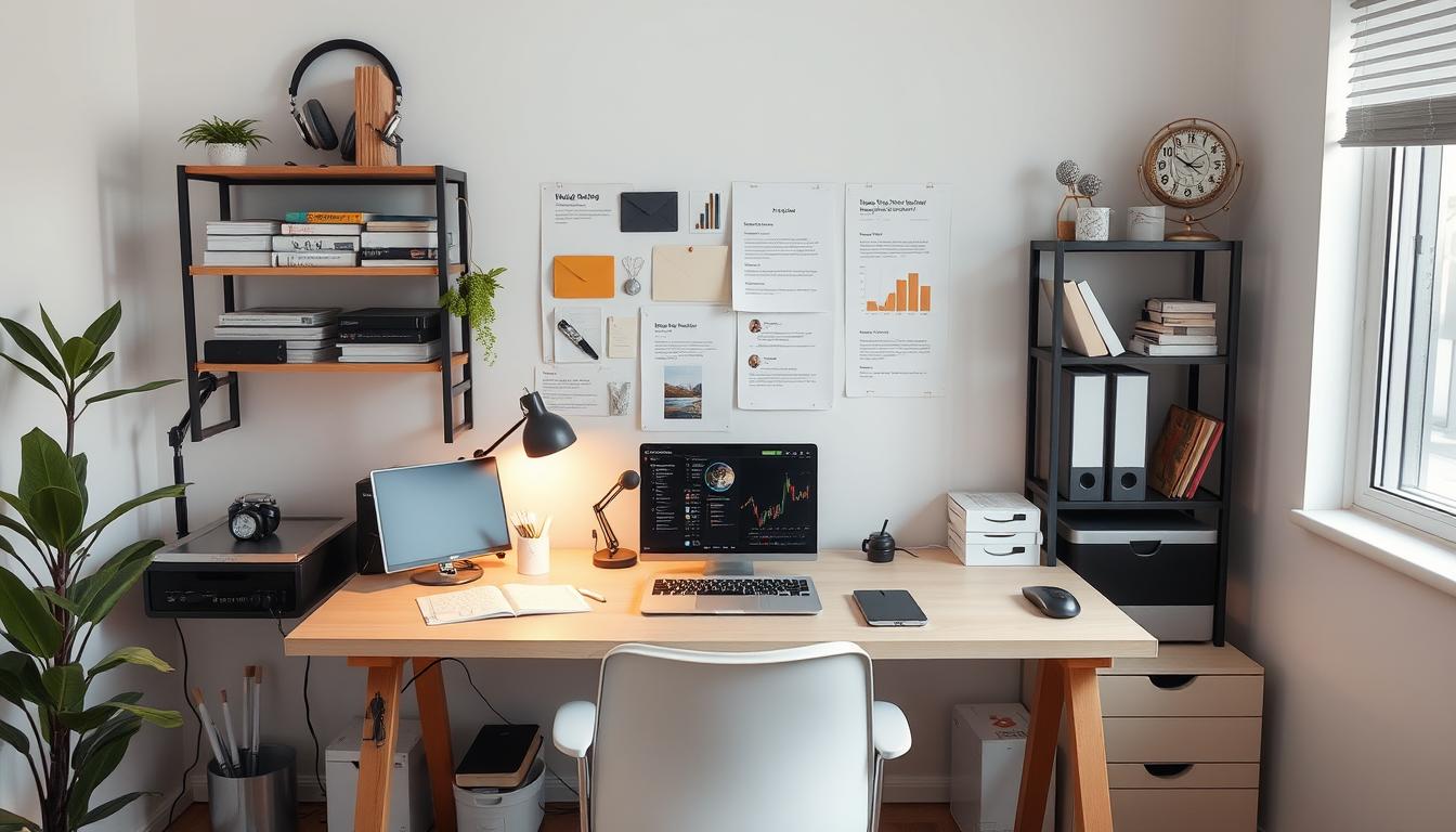 Spațiu de lucru organizat pentru maximizarea concentrării și minimizarea distragerilor tehnologice Spațiu de lucru organizat pentru maximizarea concentrării și minimizarea distragerilor tehnologice