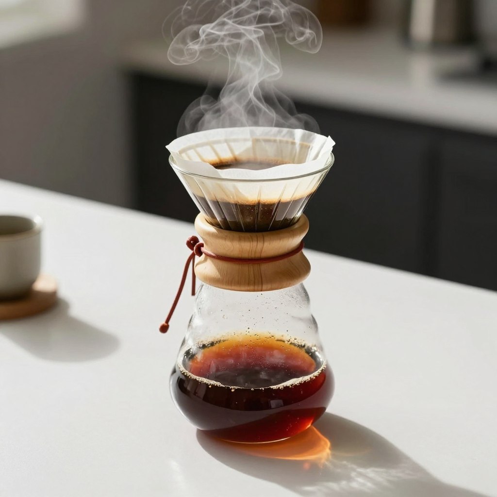 Chemex clasic pentru prepararea cafelei filtrate, cadou elegant pentru iubitorii de cafea