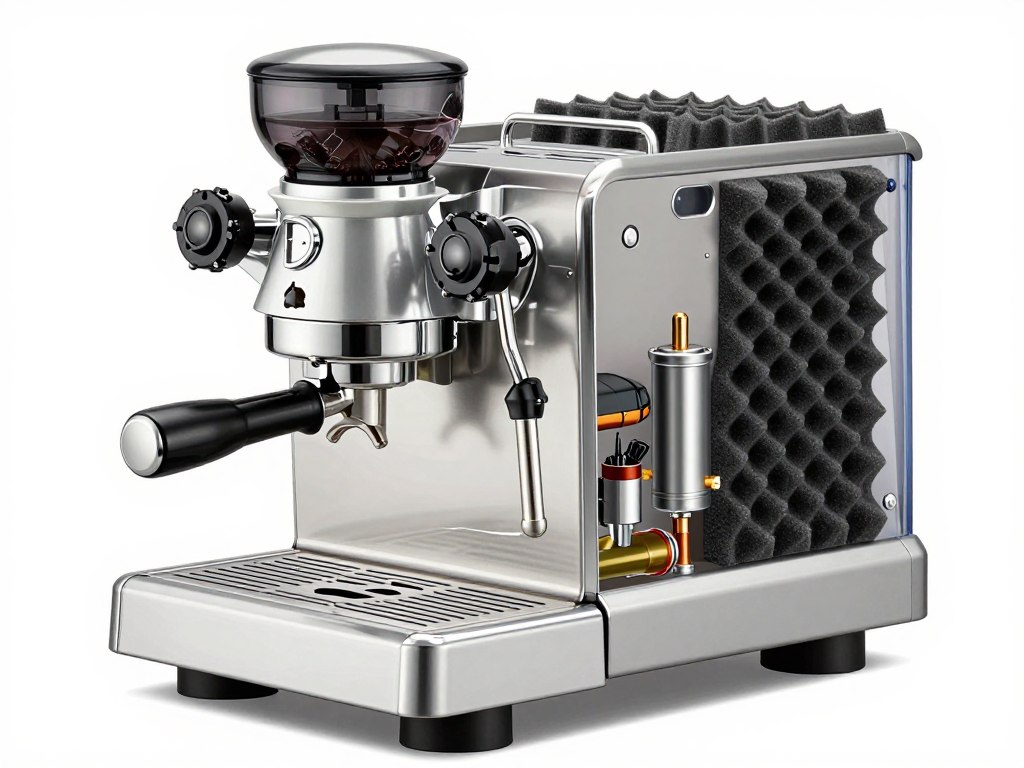 Componentele interne ale unui espressor silențios, evidențiind tehnologiile de reducere a zgomotului pentru espressoare silențioase pentru apartament Componentele interne ale unui espressor silențios, evidențiind tehnologiile de reducere a zgomotului pentru espressoare silențioase pentru apartament