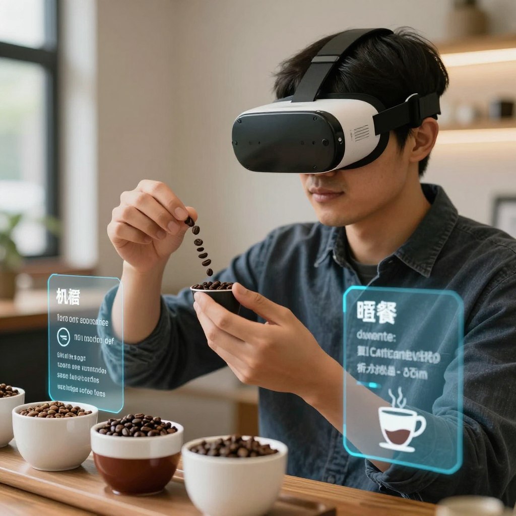 Experiență virtuală de degustare a cafelei prin realitate augmentată, tendință pentru 2025