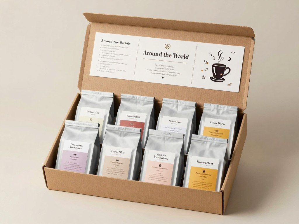 Set de degustare cu cafele din diferite regiuni ale lumii, cadou perfect pentru iubitorii de cafea
