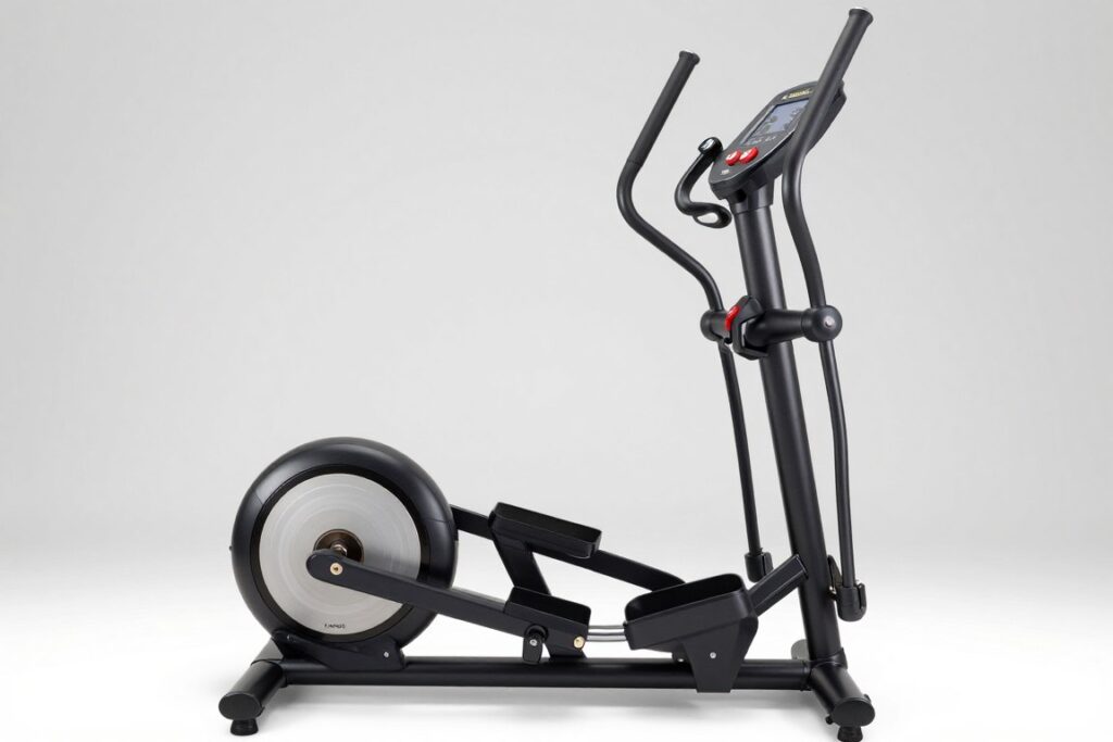 Bicicleta eliptică TECHFIT E410N cu sistem magnetic și afișaj electronic cu 7 funcții