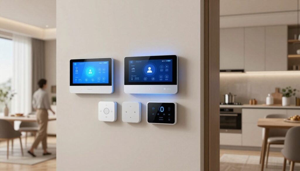 Casa inteligentă din 2026 cu multiple gadgeturi AI integrate Casa inteligentă din 2026 cu multiple gadgeturi AI integrate