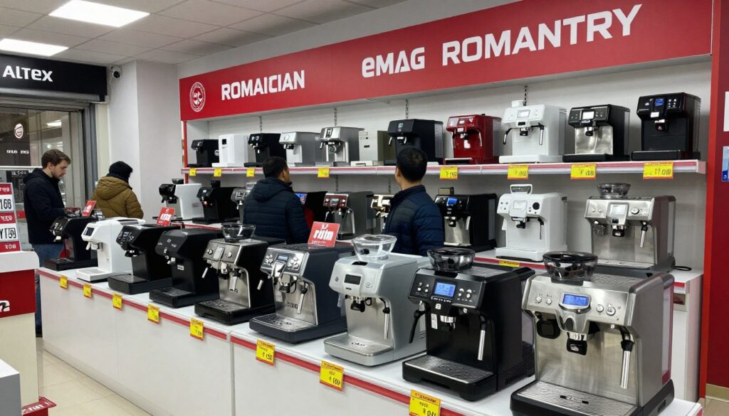Magazin de electrocasnice din România cu secțiune dedicată espressoarelor automate