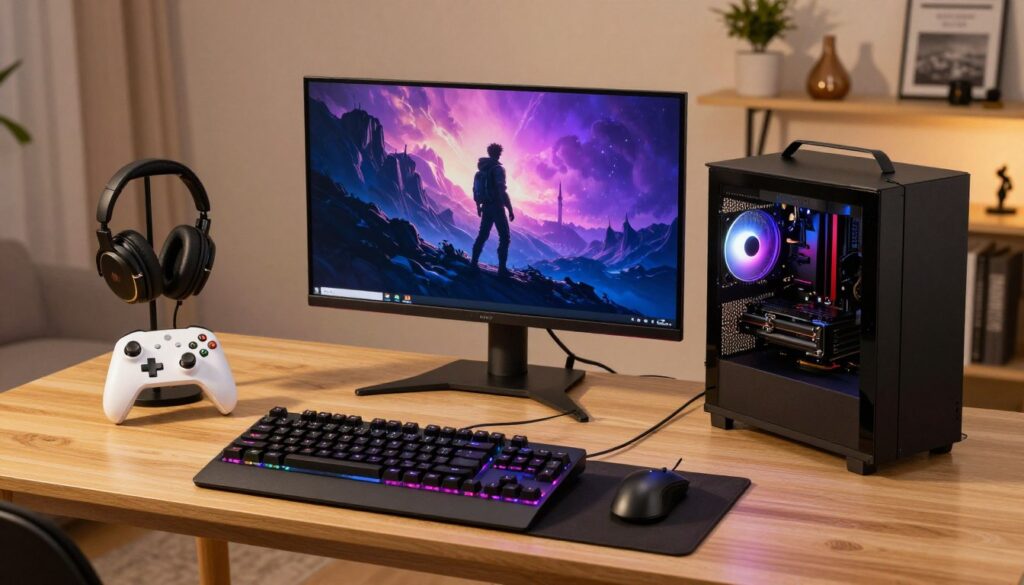 Setup complet pentru gaming casual cu gadgeturi esențiale