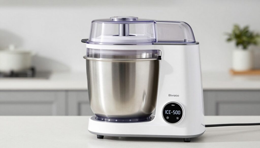 Aparat Biovita ICE-5000 pentru inghetata cu bol 1.2 litri si capac transparent