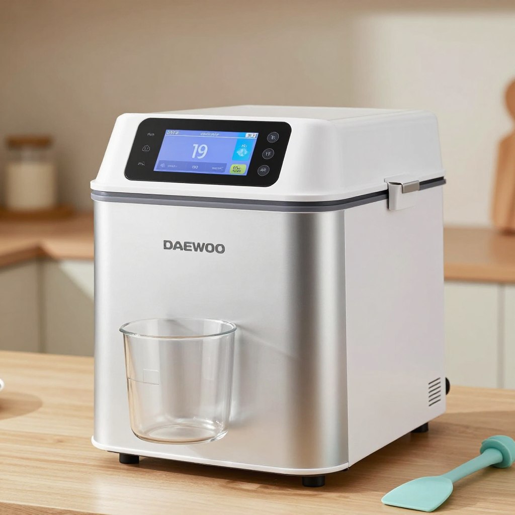 Aparat Daewoo UltraLine de facut inghetata cu panou tactil si accesorii complete