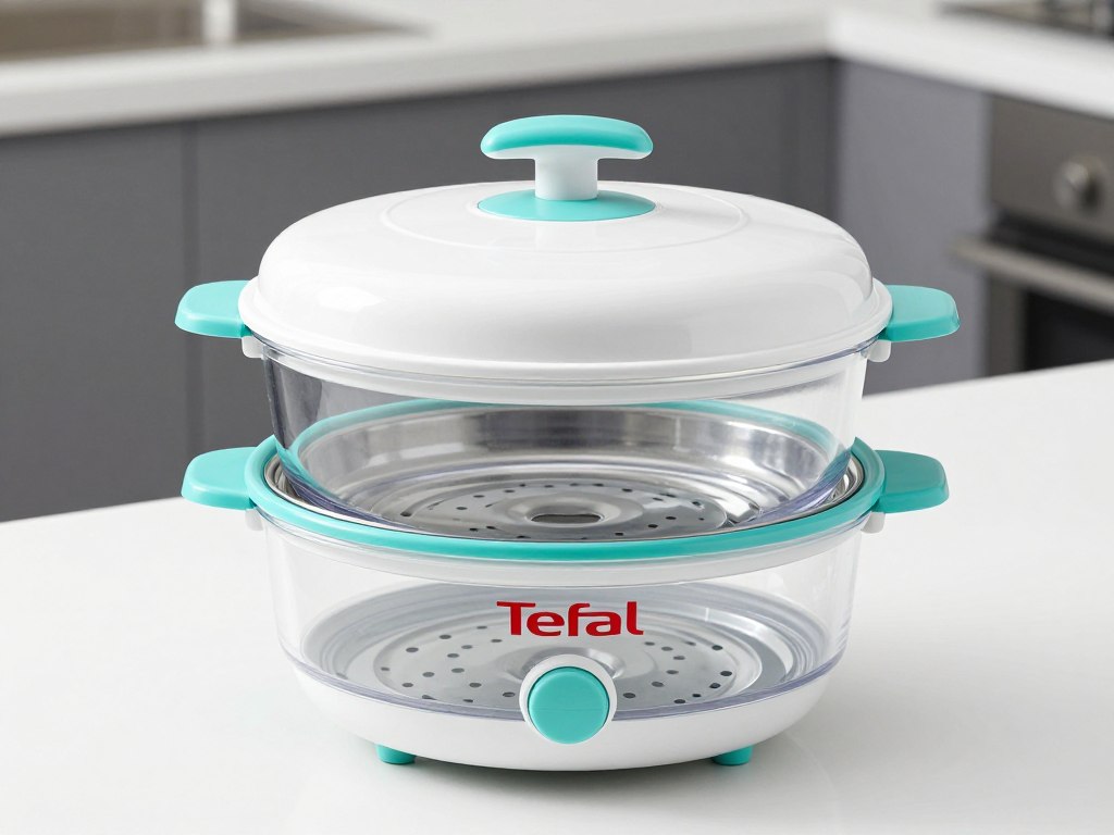 Aparat compact de gătit cu aburi Tefal MiniCompact cu design ergonomic