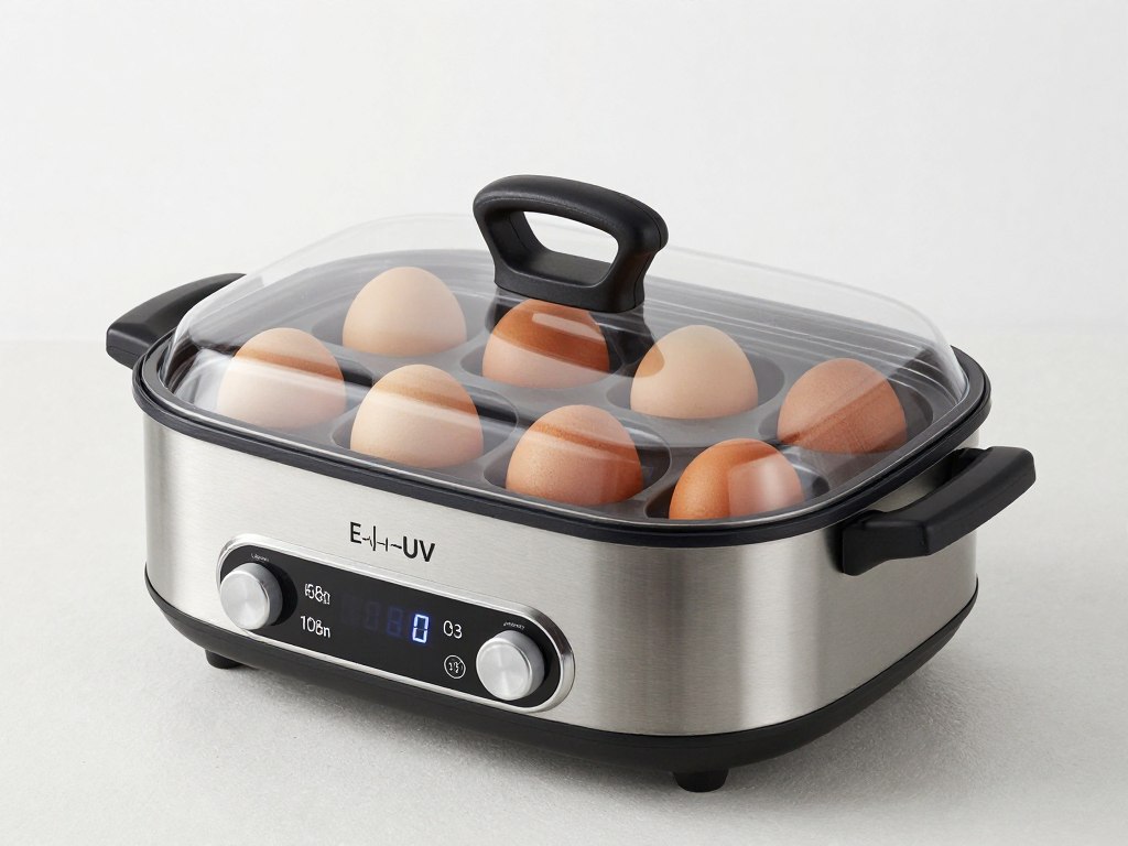 Aparat multifuncțional ECG UV 5080 pentru fiert și prăjit ouă cu funcții automate