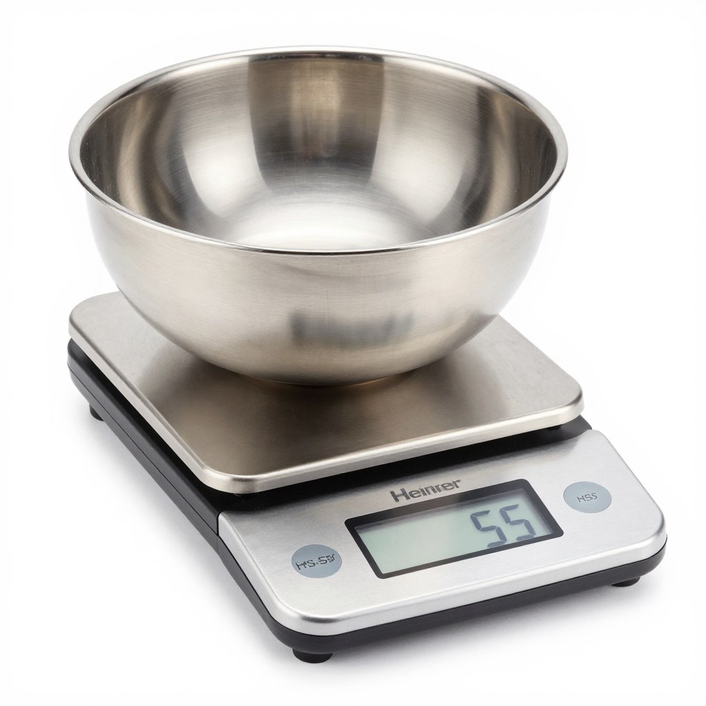 Cantar bucatarie Heinner HKS-5SS cu bol detasabil din inox Cantar bucatarie Heinner HKS-5SS cu bol detasabil din inox