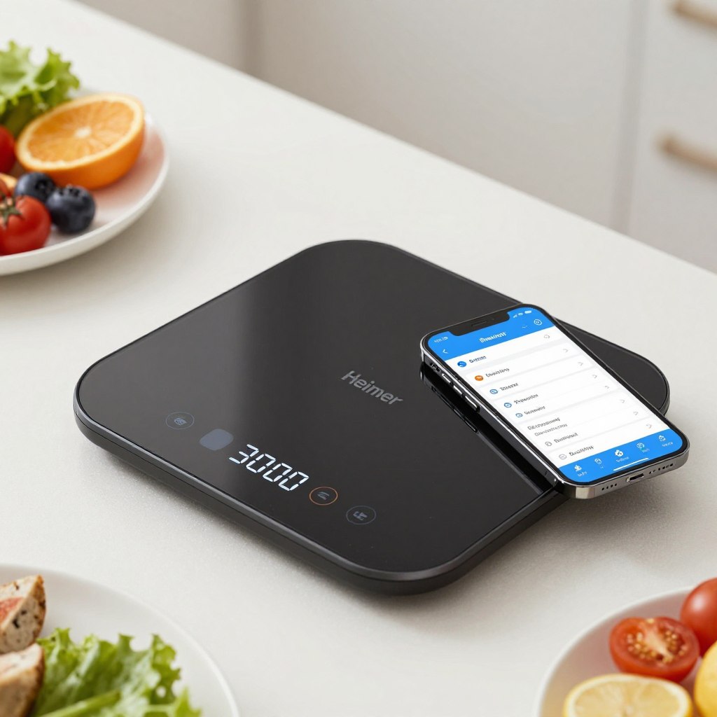 Cantar bucatarie inteligent Heinner cu aplicatie mobila si Bluetooth Cantar bucatarie inteligent Heinner cu aplicatie mobila si Bluetooth
