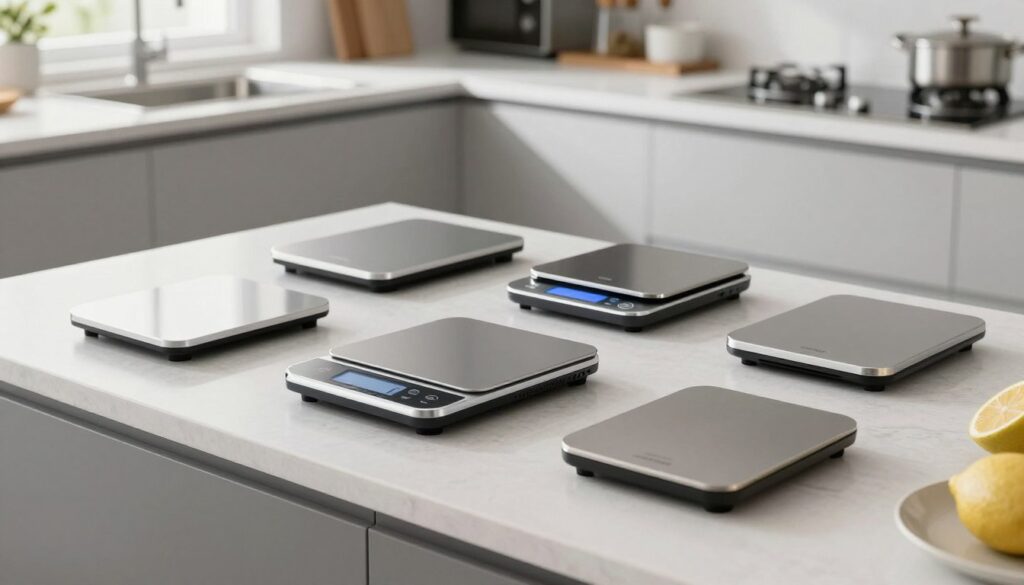 Cantare de bucatarie moderne dispuse pe blat de bucatarie contemporary