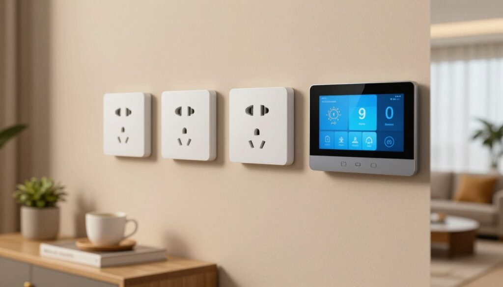 Casă smart modernă cu prize inteligente și automatizări complete în 2026
