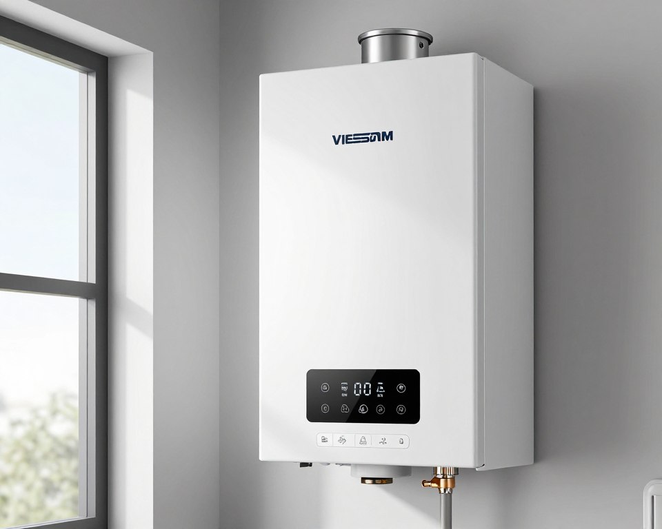 Centrala termica Viessmann Vitodens 050 cu design alb premium si tehnologie Lambda Pro